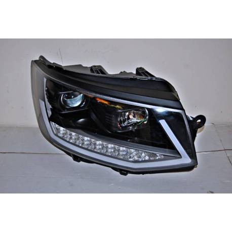 Faros Delanteros Luz Dia Real Volkswagen T6 2016 Black DRL