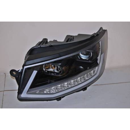 Faros Delanteros Luz Dia Real Volkswagen T6 2016 Black DRL