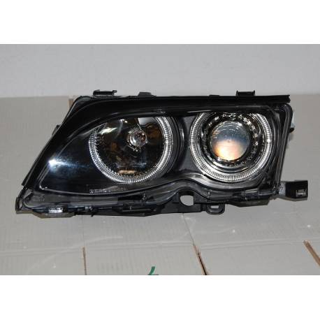 Faros Delanteros Ojos De Angel BMW E46 '02/'05 4P. Elect. Black