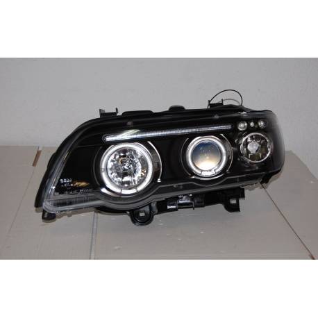 Faros Delanteros Ojos De Angel BMW X5 '01 Black