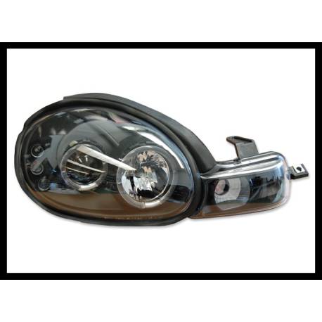 Faros Delanteros Ojos De Angel Chrysler  Neon '00 Black