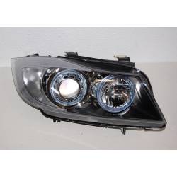 Faros Delanteros Ojos De Angel BMW E90 / E91 '05 Black Elec