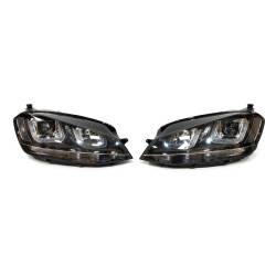 Faros Delanteros Luz De Dia Volkswagen Golf 7 Xenon DRL Black