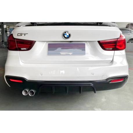 Difusor Trasero BMW F34 GT 2 Salidas simples Brillante Negro