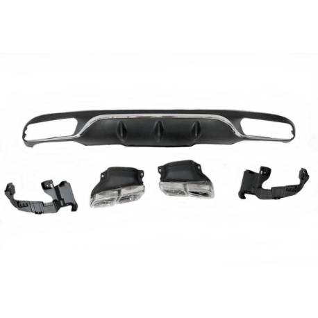 Difusor Trasero Mercedes W213 4 puertas look AMG E63 ABS