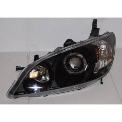 Faros Delanteros Ojos De Angel Honda Civic '04 4P Black