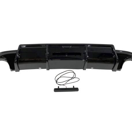 Difusor Trasero Volkswagen Golf 7 look TCR Negro Brillante