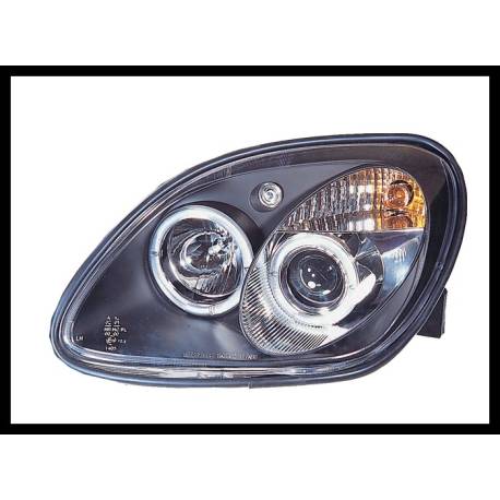 Faros Delanteros Ojos De Angel Mercedes SLK 96 Black