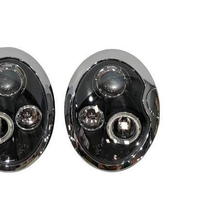 Faros Delanteros Ojos De Angel Mini '01/'05 R50 / R52 / R53 Black