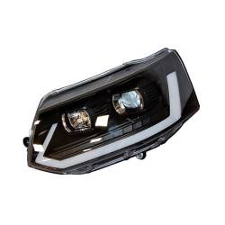 Faros Delanteros Luz De Dia Volkswagen T5 09-16 Xenon DRL Black