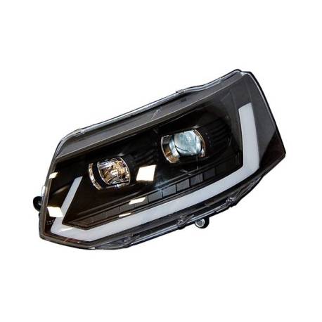 Faros Delanteros Luz De Dia Volkswagen T5 09-16 Xenon DRL Black