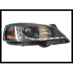 Faros Delanteros Luz De Dia Opel Astra G Black Mod.III