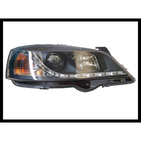 Faros Delanteros Luz De Dia Opel Astra G Black Mod.III