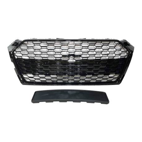 Parrilla Audi A5 18-20 Look RS5 Negro brillante Cámara