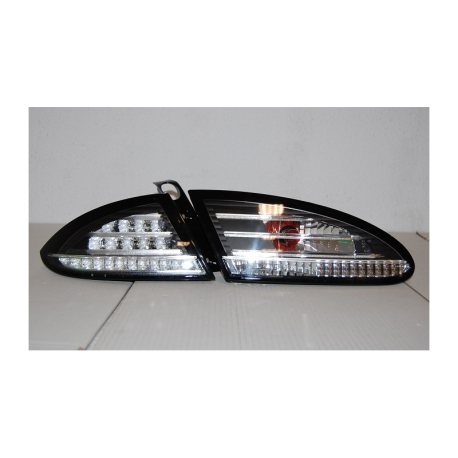 Pilotos Traseros Seat Leon '05-'08 Led Black/Chrome Intermitente Led