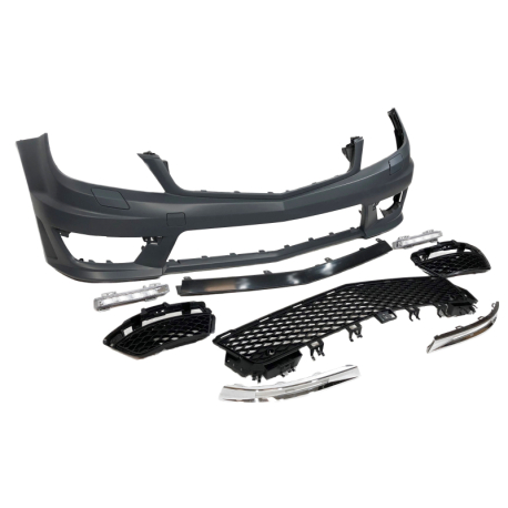 Paragolpes Delantero Mercedes W204 Coupe / 4 Puertas 2007-2013 look AMG C63 Sensores