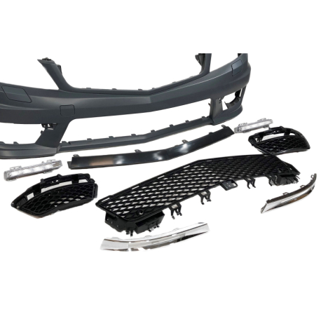 Paragolpes Delantero Mercedes W204 Coupe / 4 Puertas 2007-2013 look AMG C63 Sensores