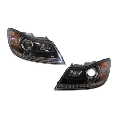 Faros Delanteros Luz De Dia Skoda Octavia '09 Black