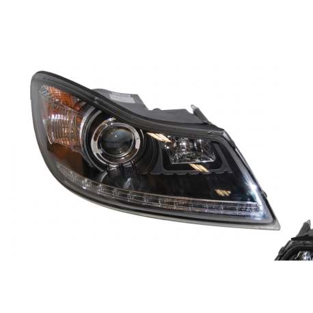 Faros Delanteros Luz De Dia Skoda Octavia '09 Black