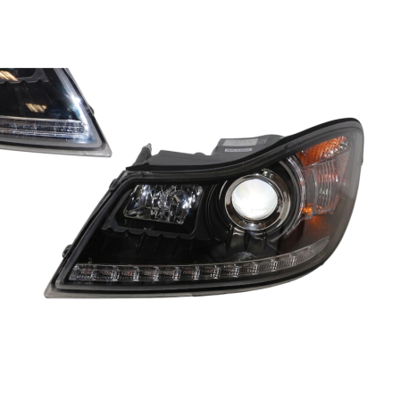 Faros Delanteros Luz De Dia Skoda Octavia '09 Black