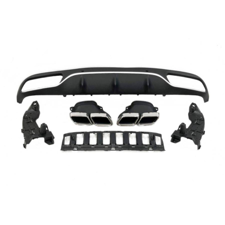 Difusor Trasero Mercedes W205 2014-2018 Coupe Look AMG C63 ABS