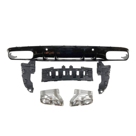 Difusor Trasero Mercedes W205 Coupe 2014-2018 / 2019+ Look C63 ABS