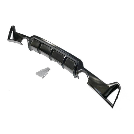 Difusor Trasero BMW F32 / F33 / F36 Look M Performance 2 Salidas Brillante Negro