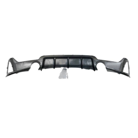 Difusor Trasero BMW F32 / F33 / F36 Look M Performance 2 Salidas Brillante Negro