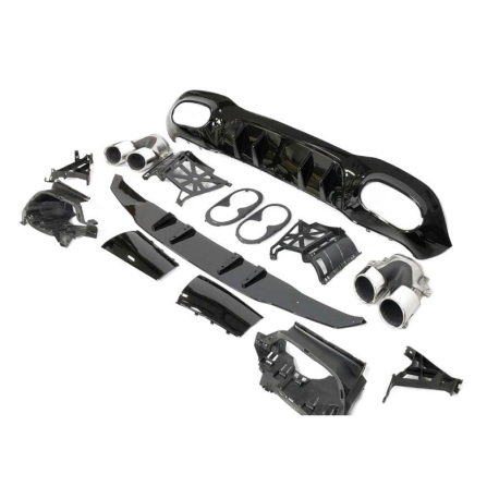 Difusor Trasero Mercedes V177 Look AMG A45 4 Puertas