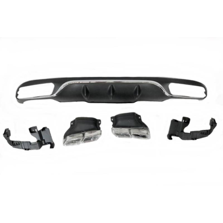 Difusor Trasero Mercedes W213 2016-2023 4 puertas / Station Wagon look AMG E63 ABS