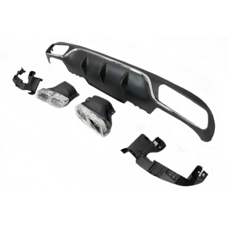 Difusor Trasero Mercedes W213 2016-2023 4 puertas / Station Wagon look AMG E63 ABS