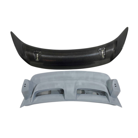 Portón Fibra Porsche 911 / 997 2005-2008 Look GT2 Con Alerón Carbono
