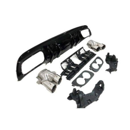 Difusor Trasero Mercedes W205 2019+ 4P / SW Look AMG C43