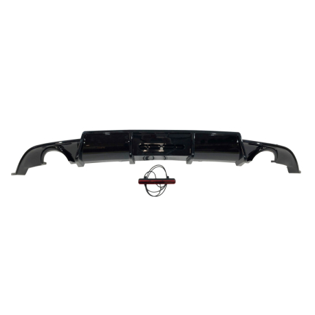 Difusor Trasero Volkswagen Golf 7.5 Look TCR Negro Brillante Red Light