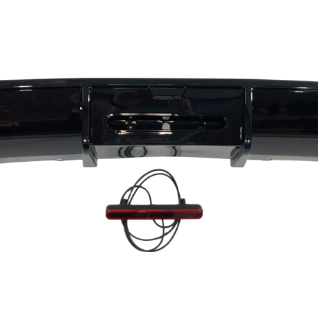Difusor Trasero Volkswagen Golf 7.5 Look TCR Negro Brillante Red Light