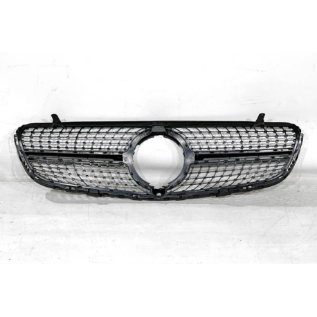 Parrilla Mercedes GLC X253 2015-2019 Diamond Full Black Con Cámara