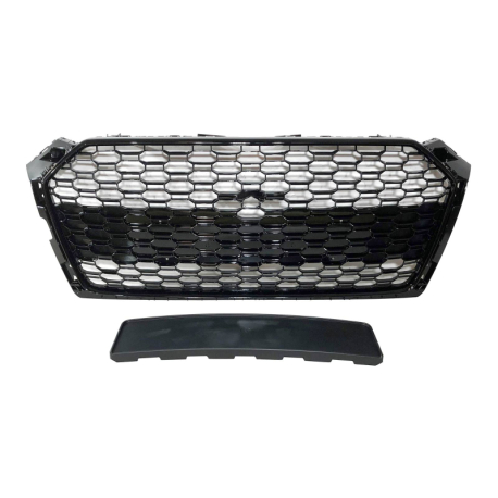 Parrilla Audi A5 18-20 Look RS5 Negro brillante Cámara
