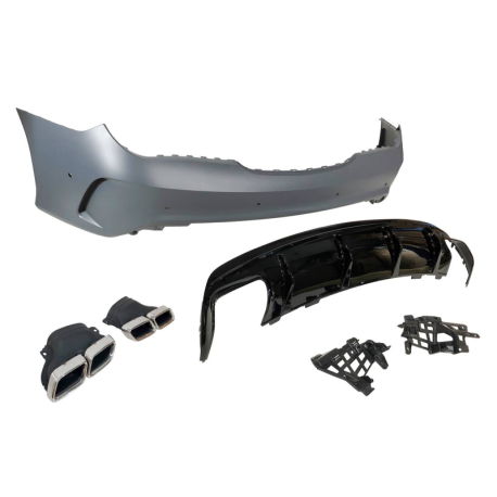 Paragolpes Trasero Mercedes W117 2013-2018 LCI 4P / SW Look AMG A45