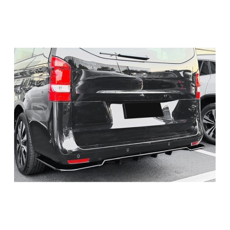 Difusor Trasero Mercedes Class V / Vito W447 2016-2024 Negro Brillante