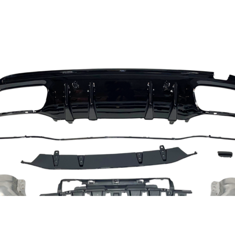 Difusor Trasero Mercedes W205 2019 4P / SW Look C63 Black