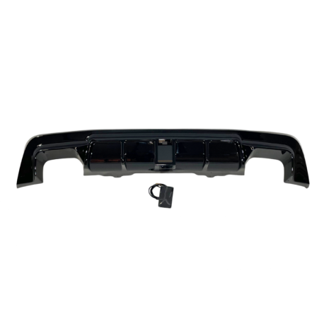Difusor Trasero BMW E60 look M Performance Brillante Negro Luz de freno led