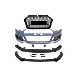 Paragolpes Delantero Audi A3 2016-2019 4 Puertas / Cabriolet Look RS Spoiler3