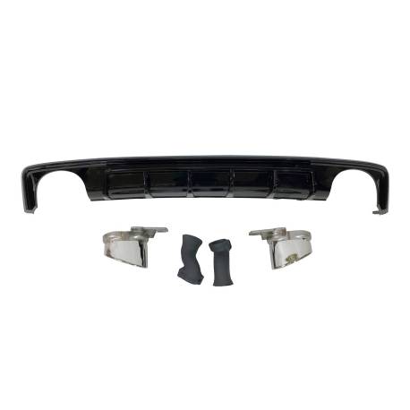 Difusor Trasero Audi A6 / A6 Avant C8 19-21 Look RS6 Negro brillante