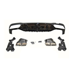 Difusor Trasero Mercedes W213 2016-2023 4 puertas look AMG E63 ABS