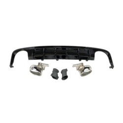 Difusor Trasero Audi A6 / A6 Avant C8 19-21 Look RS6 Negro brillante