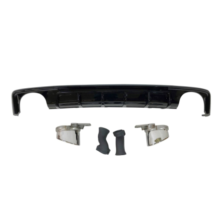 Difusor Trasero Audi A6 / A6 Avant C8 19-21 Look RS6 Negro brillante