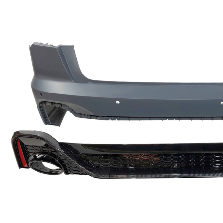 Paragolpes Trasero Audi A6 C8 4 puertas 2019+ Look RS6 Carbono