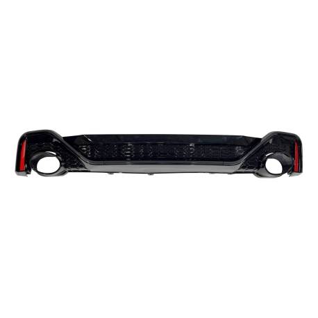 Difusor Trasero Audi A6 / A6 Avant C8 19-21 Look RS6 Negro brillante Para TCA0259
