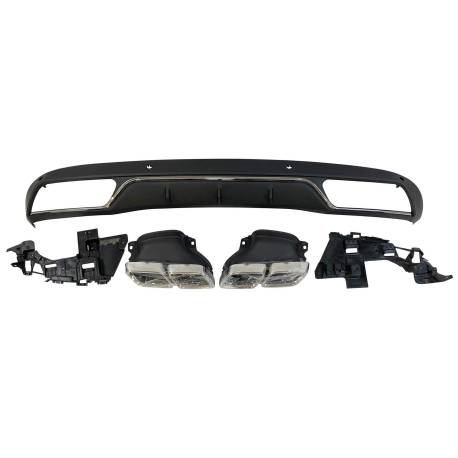 DIFUSOR TRASERO MERCEDES W205 2014-2018 LOOK C63 ABS