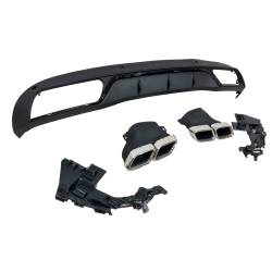 Difusor Trasero Mercedes W205 2014-2018 4P / SW Look C63 ABS